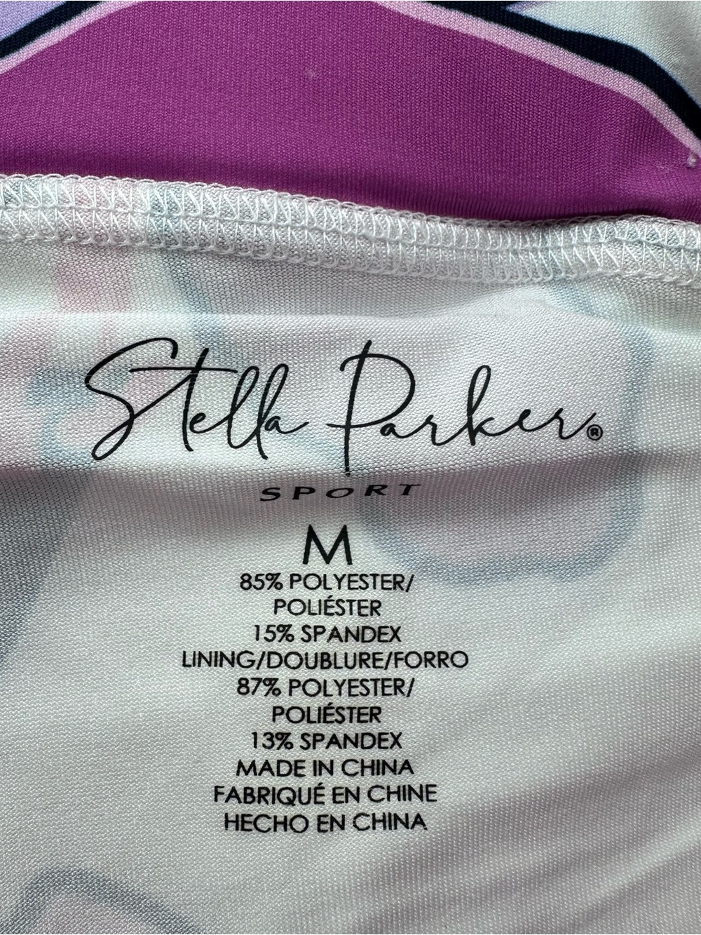 Women’s Floral Active Skort in Pink & Purple - Picture 3 of 8
